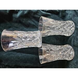 Set of 3 Vintage Anchor Hocking Prescut 5" Glass Tumblers